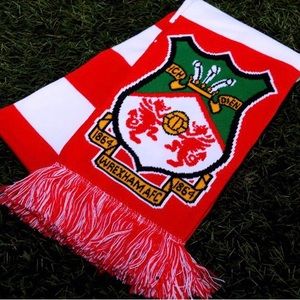 Wrexham Red & White Bar Scarf Brand New